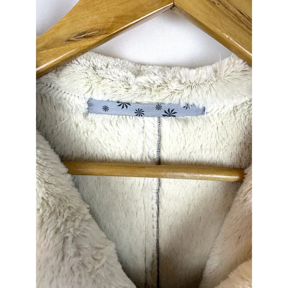 Athleta Womens Grey Convertible Faux Fur Lined 2-in-1 Jacket Coat Small - Picture 7 of 9